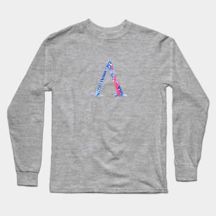 Lambda Tropical Letter Long Sleeve T-Shirt